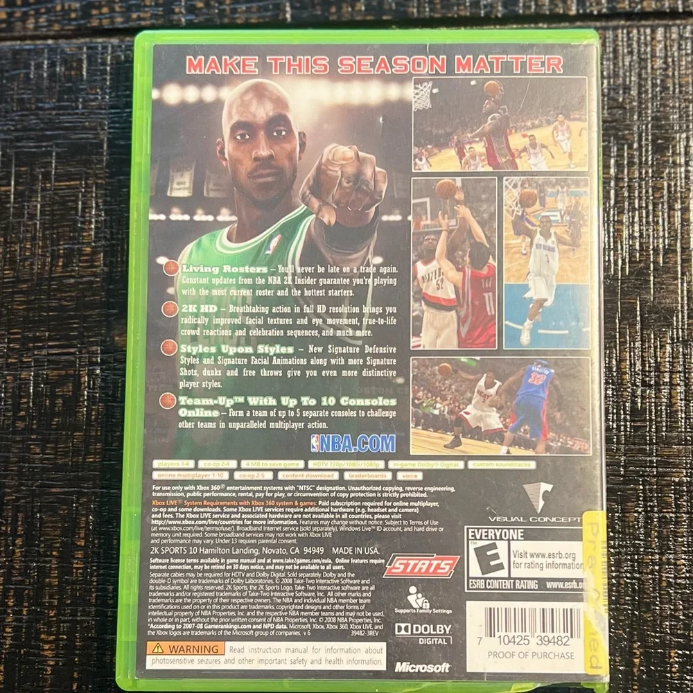 3/$19 NBA 2K9 - Xbox 360 Video game